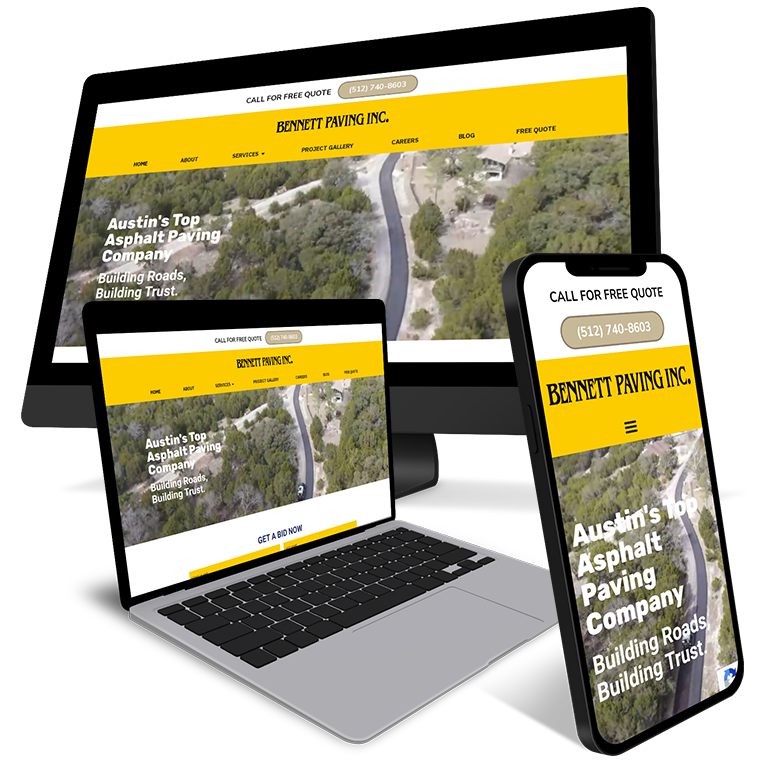 Sitio web de Bennett Paving