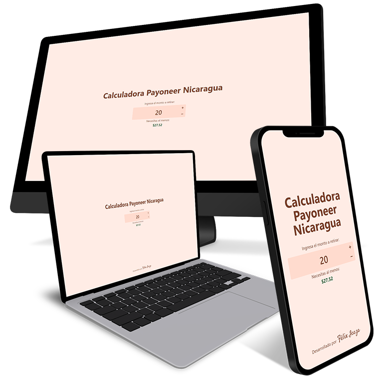 Sitio web de Calculadora Payoneer Nicaragua