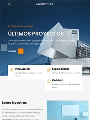 Plantilla web Arquitectura