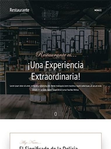 Plantilla web Restaurante