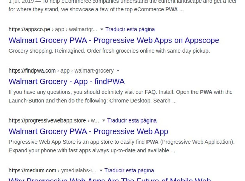 Posicionamiento en Google de las Progressive Web Apps