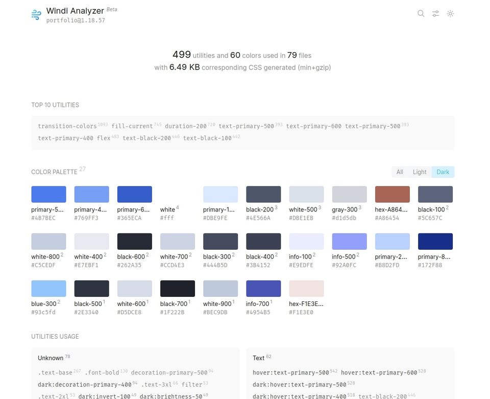 Ejemplo de algunas utilidades y colores